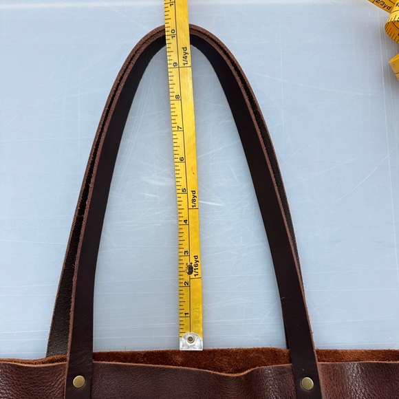 PORTLAND LEATHER GOODS Leather Tote Unisex Color Coldbrew Brown - Picture 6 of 14